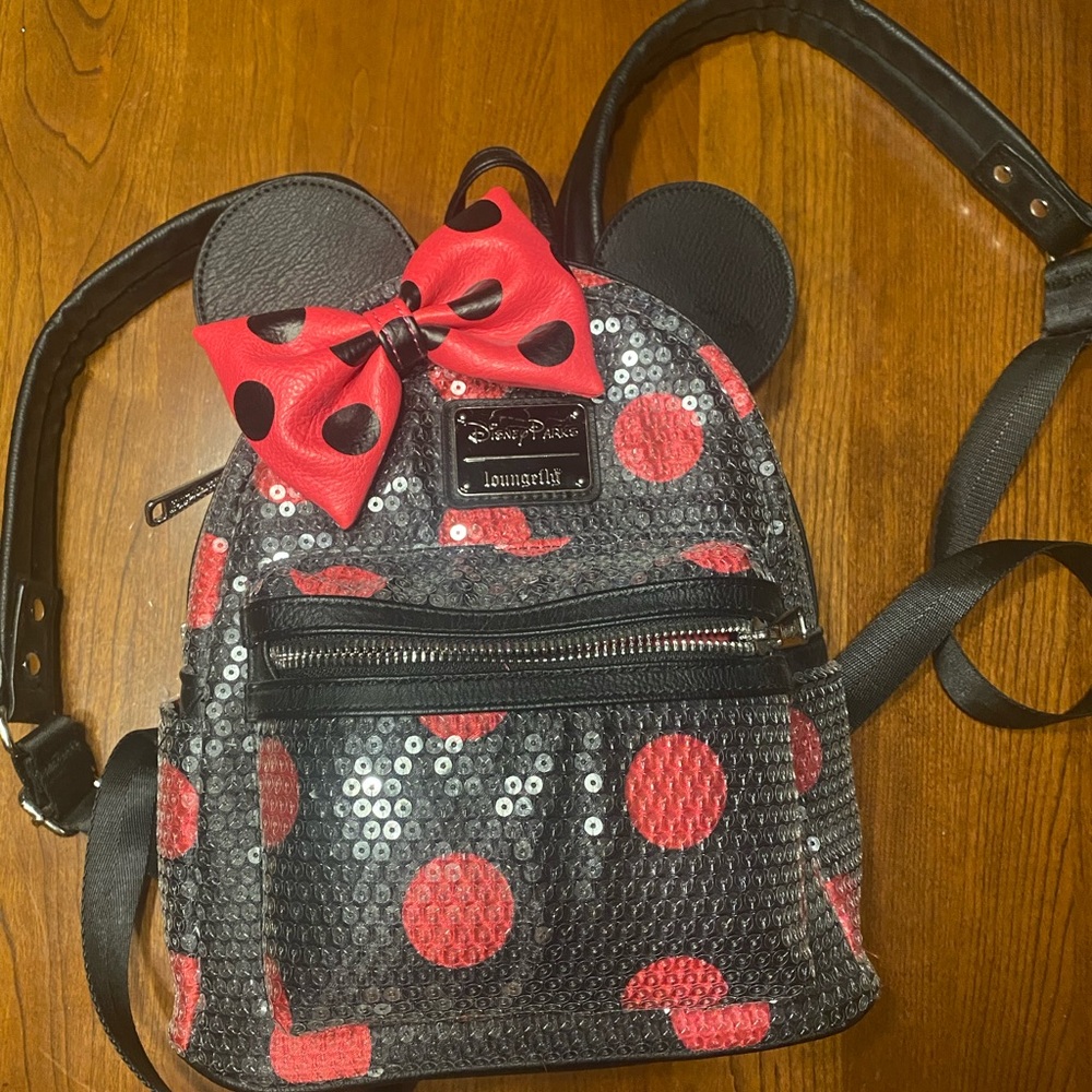Disney Parks Minnie Mouse Loungefly small backpack